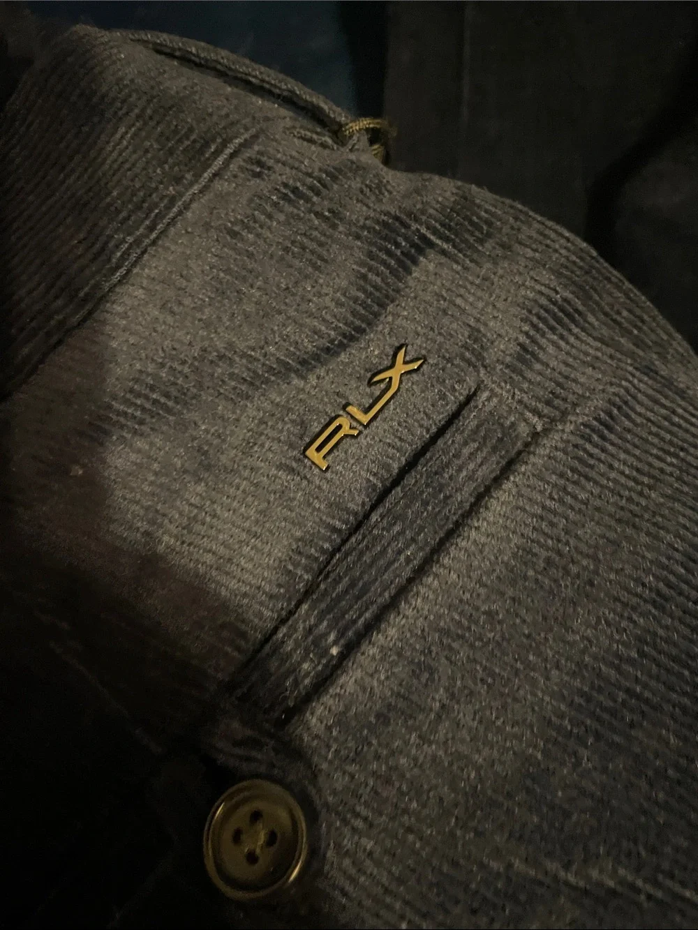 RLX Ralph Lauren Men’s Dark Navy Corduroy Trousers